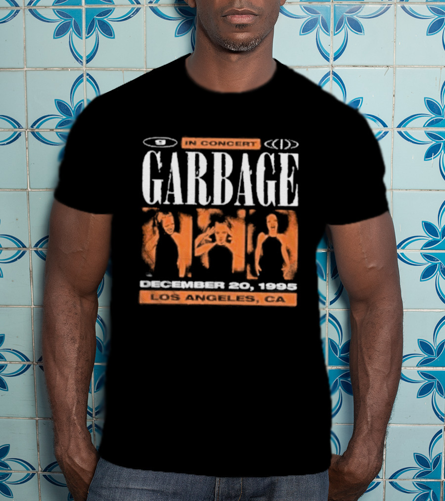 Garbage Live Performance December 20 1995 Los Angeles CA Iconic Concert T-Shirt