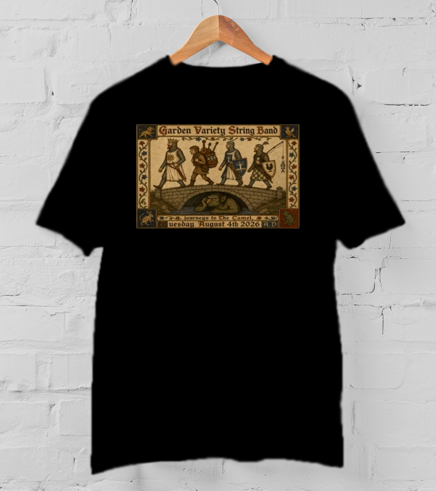 Garden Variety String Band Journeys To The Camel Richmond VA August 4 2026 A.D. T-Shirt