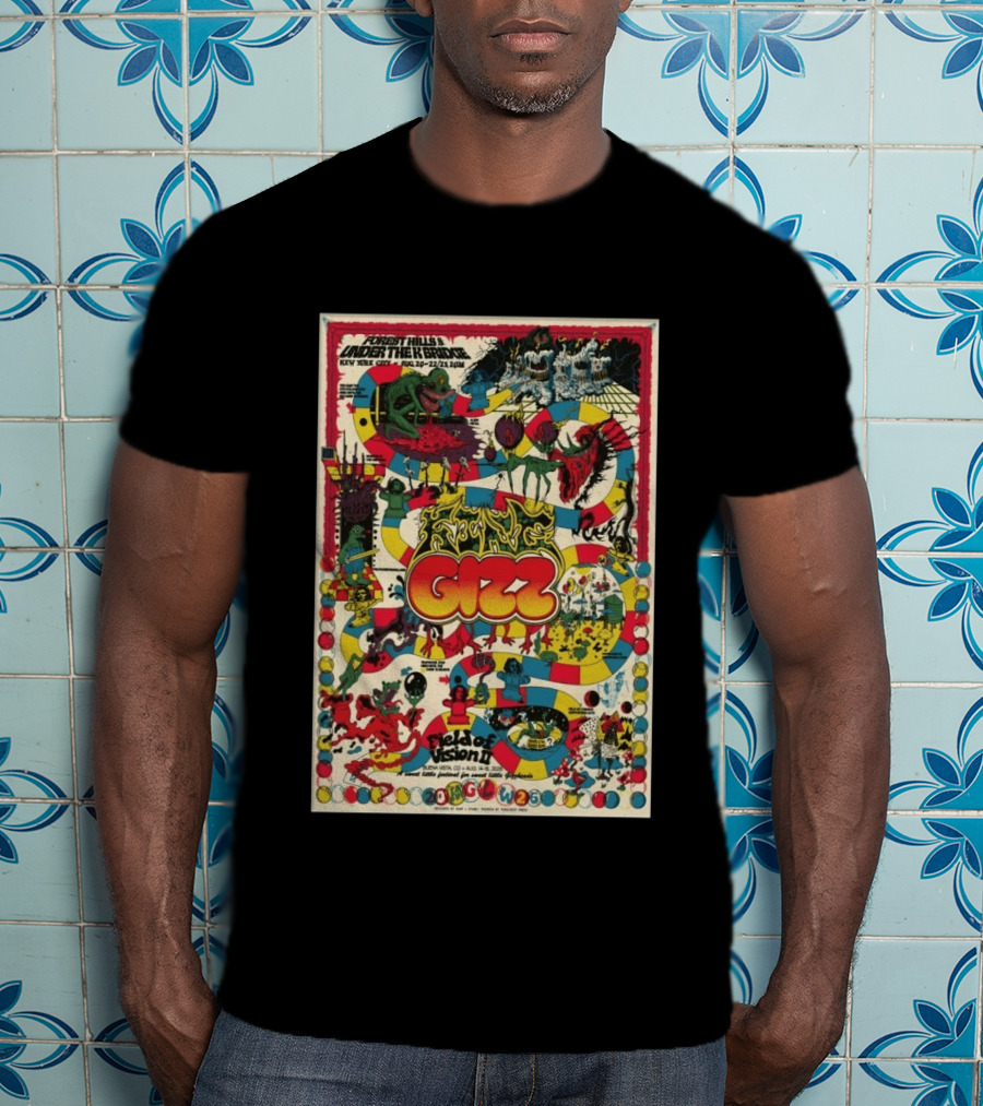 King Gizzard And The Lizard Wizard Forest Hills Under The Ring NYC Aug 2026 Field Of Vision II T-Shirt