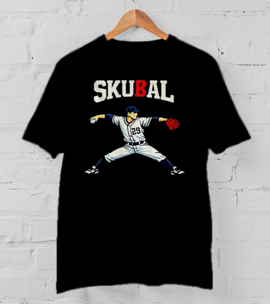 Tarik Skubal 29 Baseball Pitcher Pose MLB Action T-Shirt