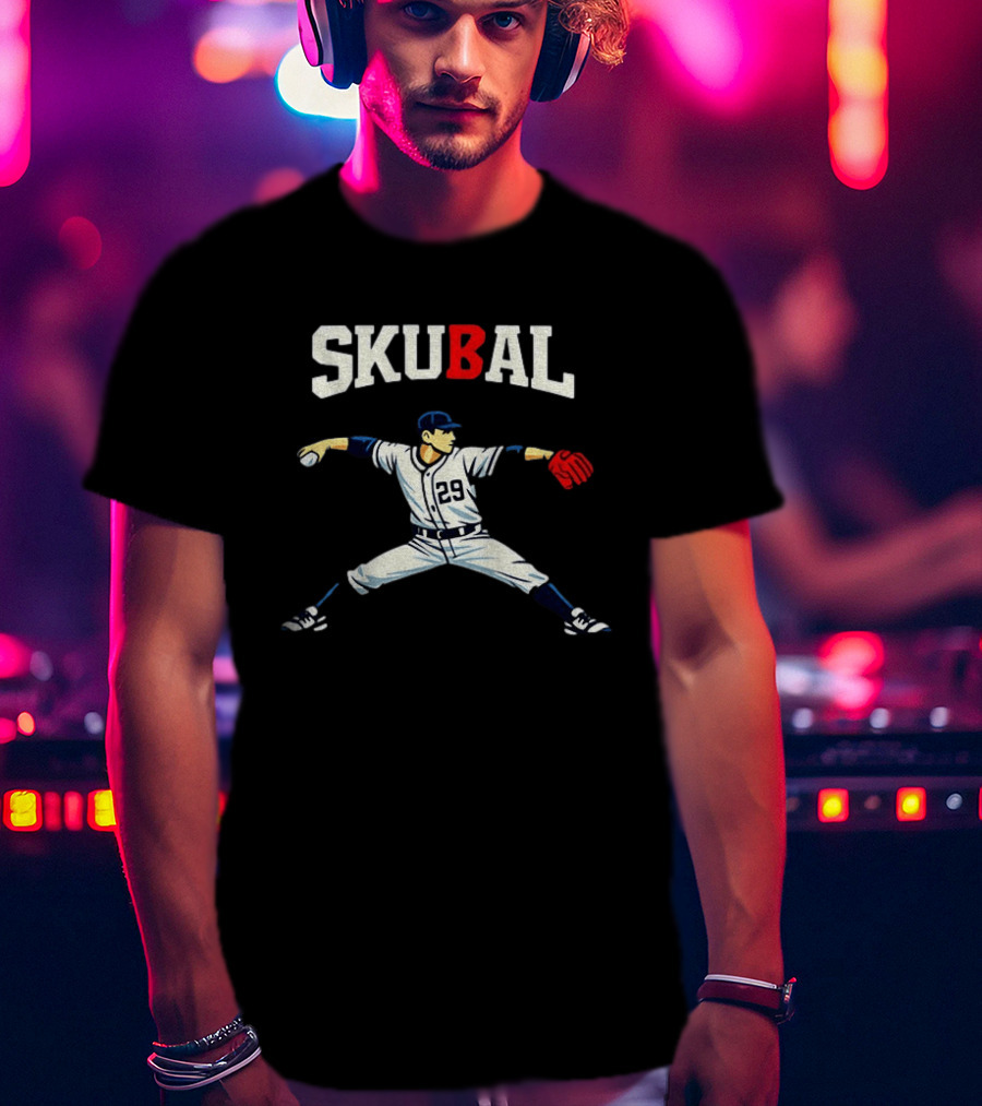 Tarik Skubal 29 Baseball Pitcher Pose MLB Action T-Shirt