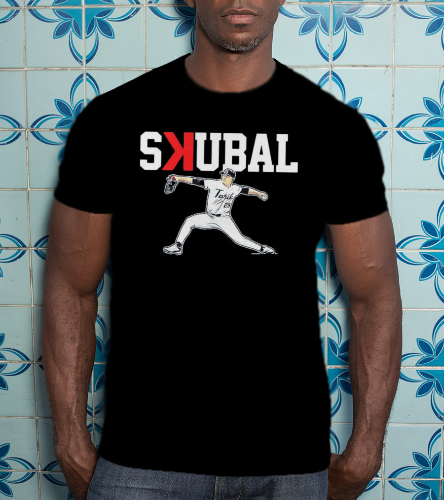 Tarik Skubal Detroit Tigers MLB Player Pitching SKUBAL T-Shirt
