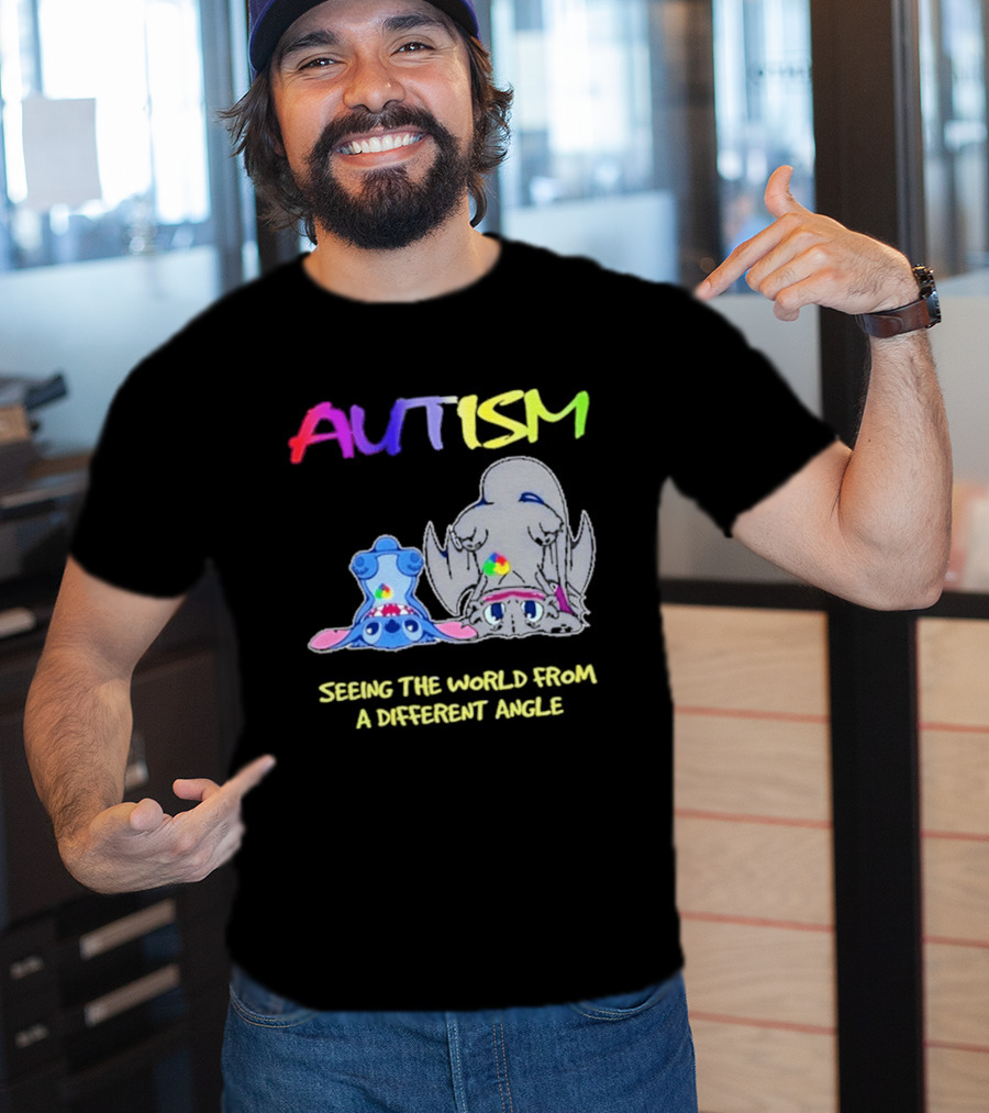 Autism Seeing The World From A Different Angle Toothless Stitch T-Shirt