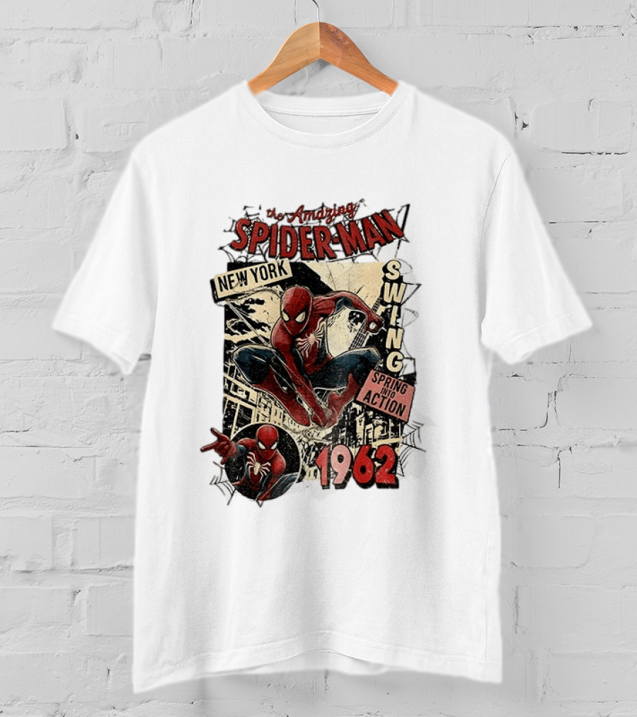 Amazing Spider Man New York Swing Spring Into Action 1962 T-Shirt