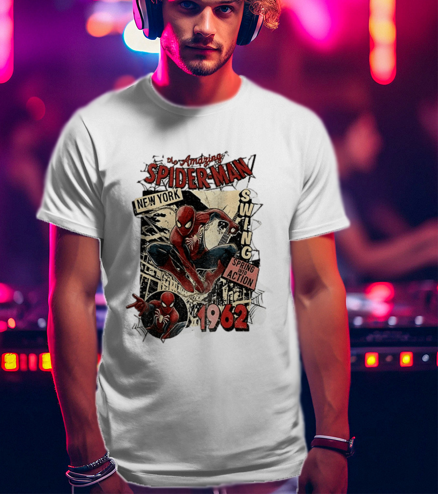 Amazing Spider Man New York Swing Spring Into Action 1962 T-Shirt