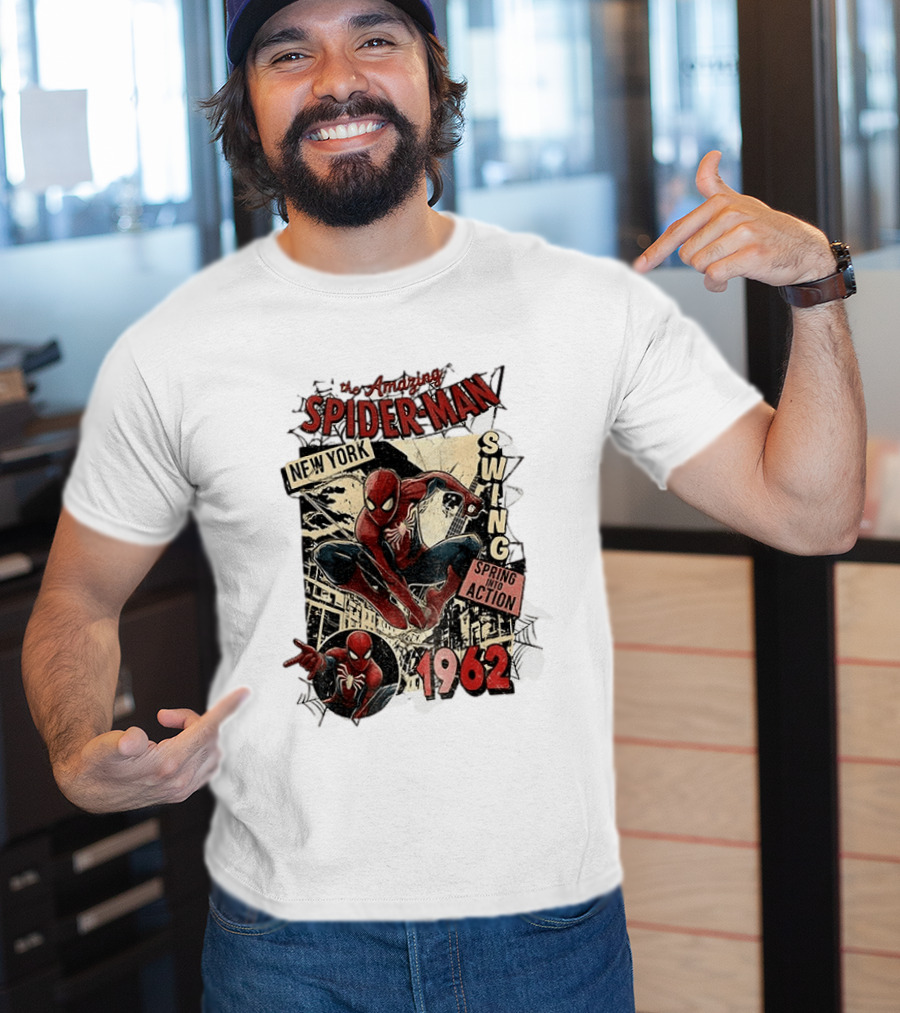 Amazing Spider Man New York Swing Spring Into Action 1962 T-Shirt