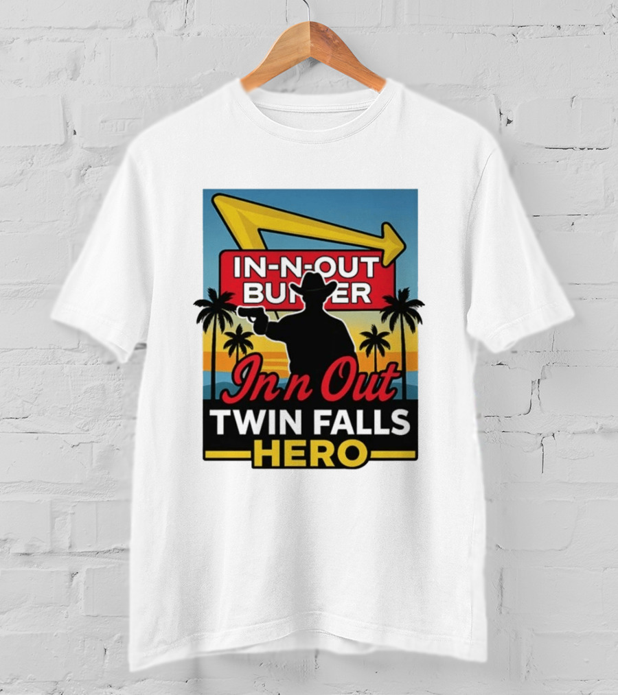 In N Out Burger Twin Falls Hero Retro Western 2026 T-Shirt