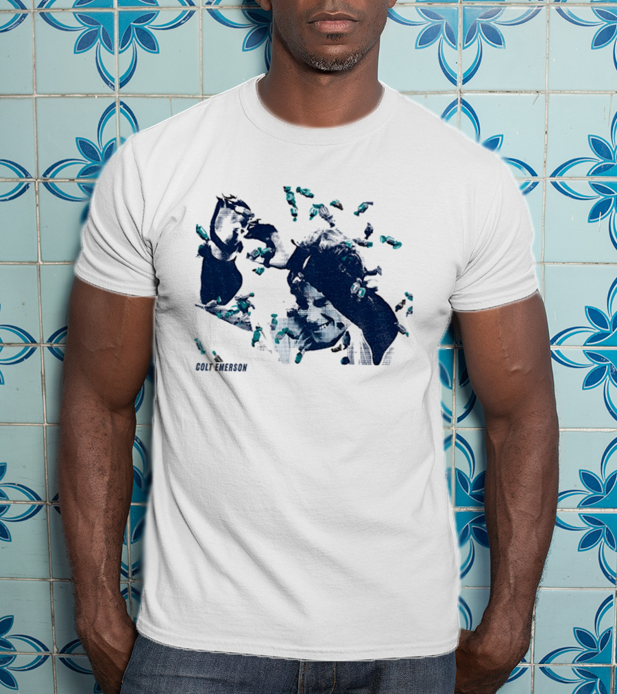 Colt Emerson Walk Off Bubble Gum Bath Mariners Baseball T-Shirt