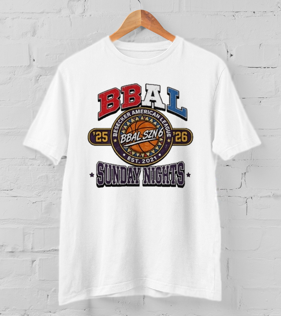 Dave Portnoy Besecker American League BBAL SZN 6 Sunday Nights 2025 2026 T-Shirt