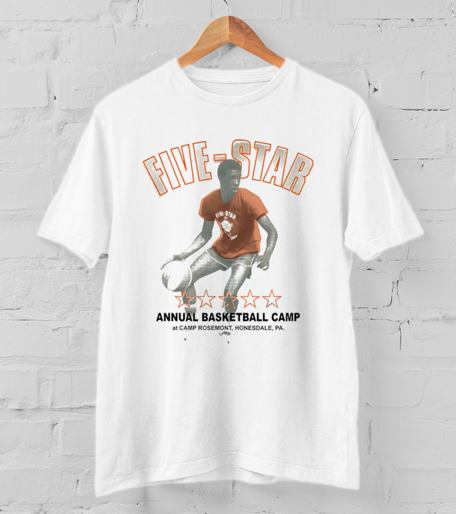 FIVE STAR Annual Basketball Camp At Camp Rosemont Honesdale PA T-Shirt
