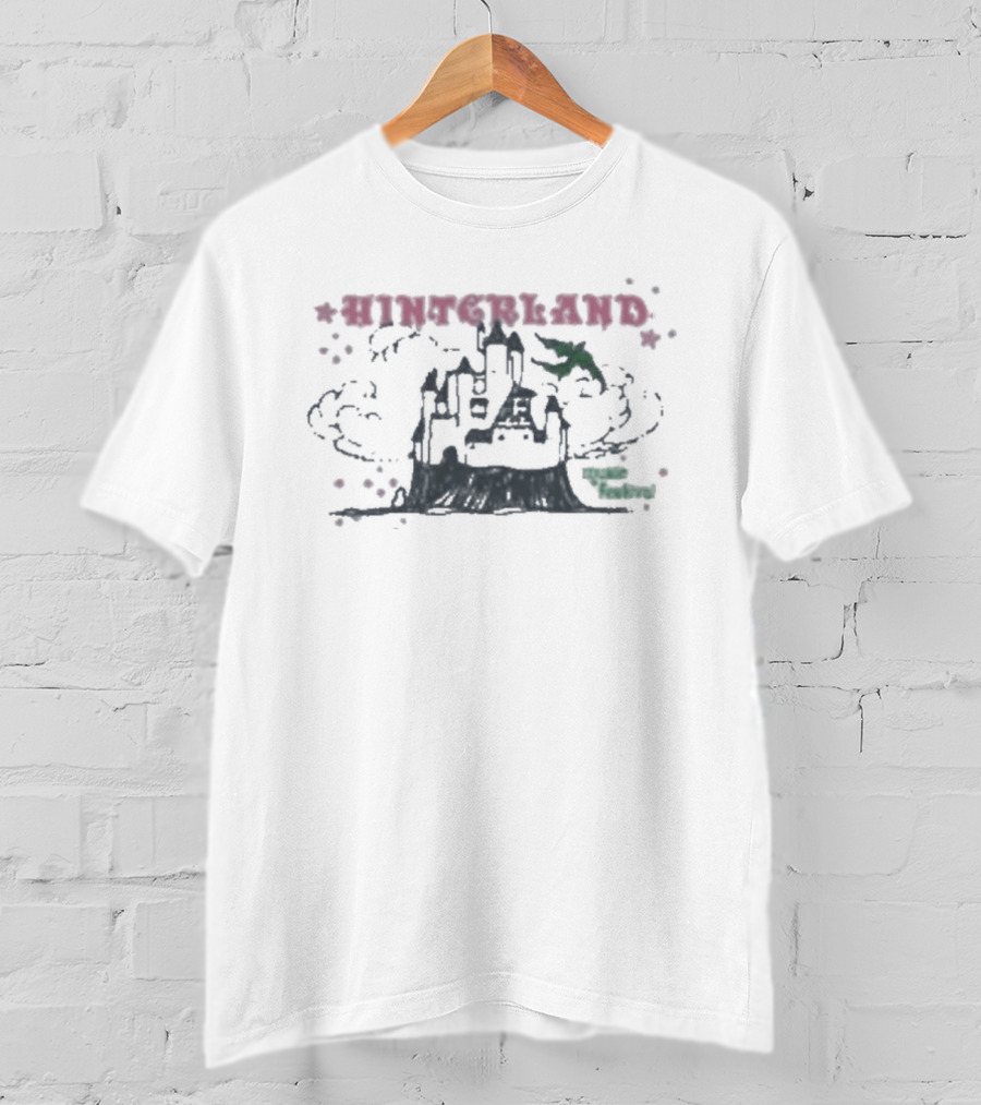 Hinterland Iowa Medieval Castle With Dragon And Clouds T-Shirt