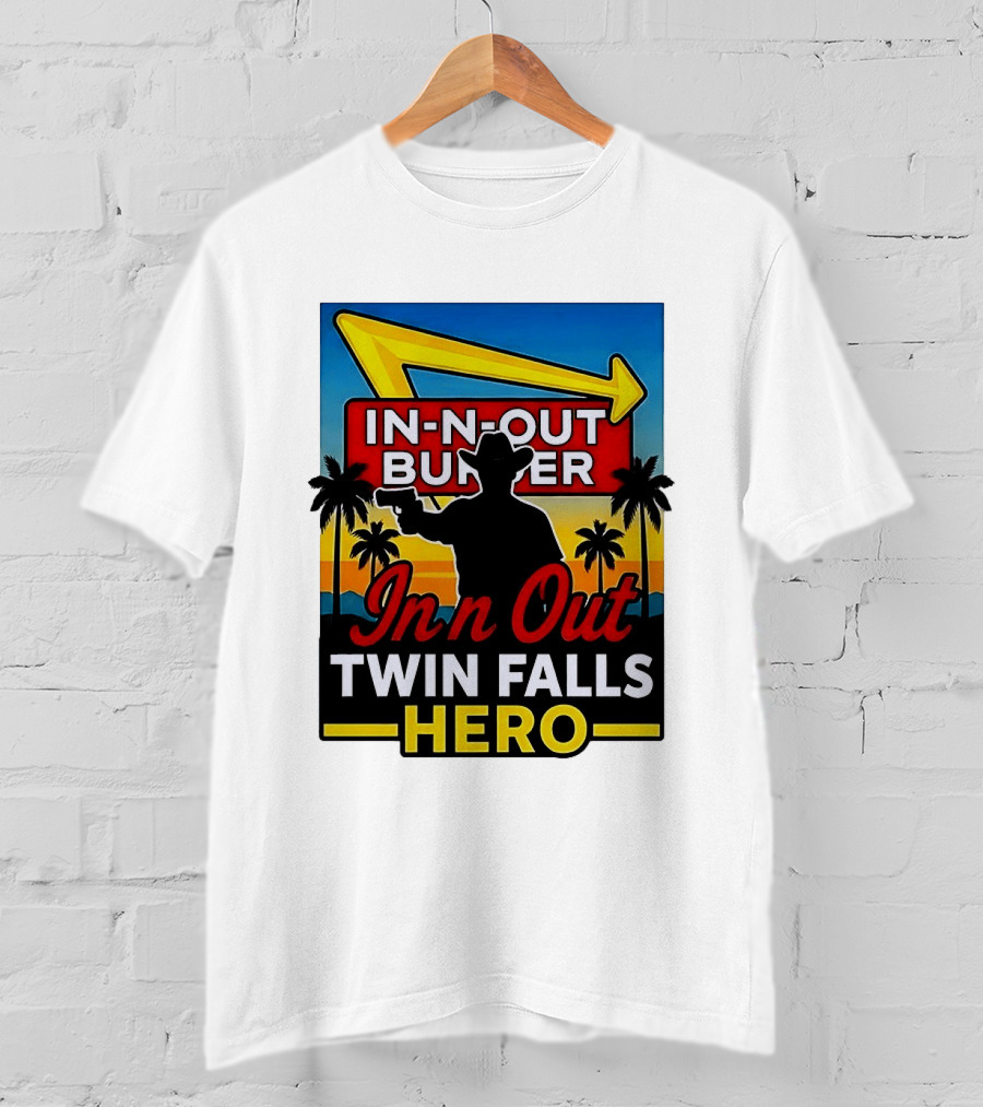 In N Out Burger Twin Falls Hero Western Sunset T-Shirt