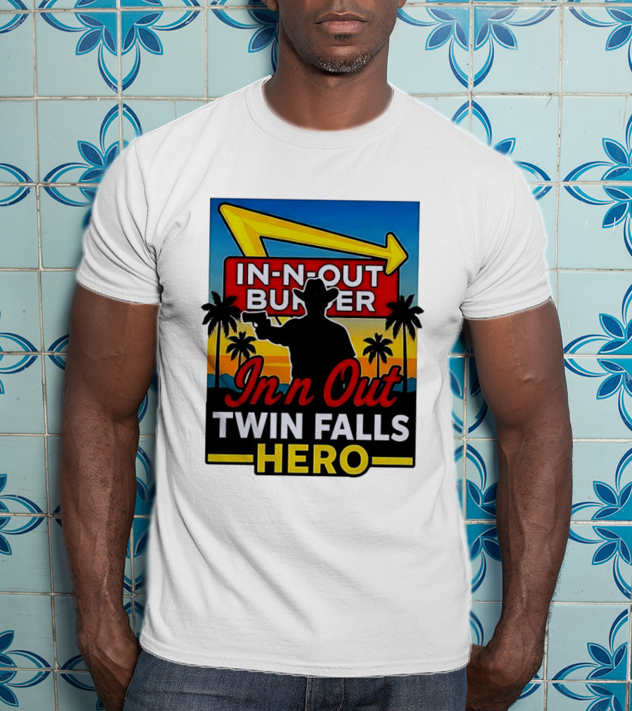 In N Out Burger Twin Falls Hero Western Sunset T-Shirt