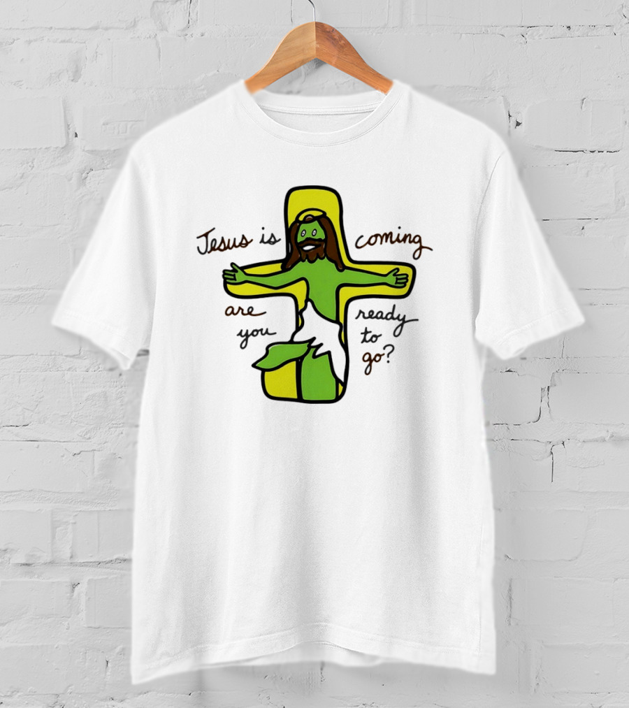 Jesus Is Coming Are You Ready To Go Cross Doodle T-Shirt