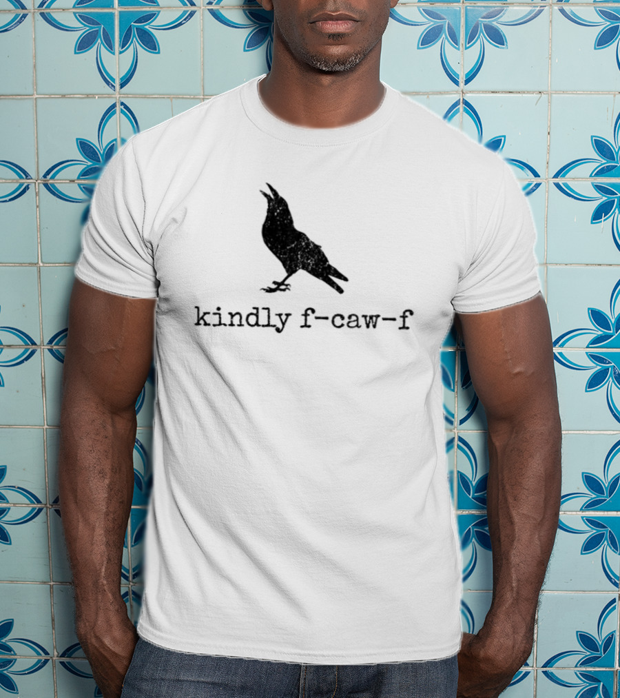 Raven Kindly F Caw F Silhouette Meme T-Shirt