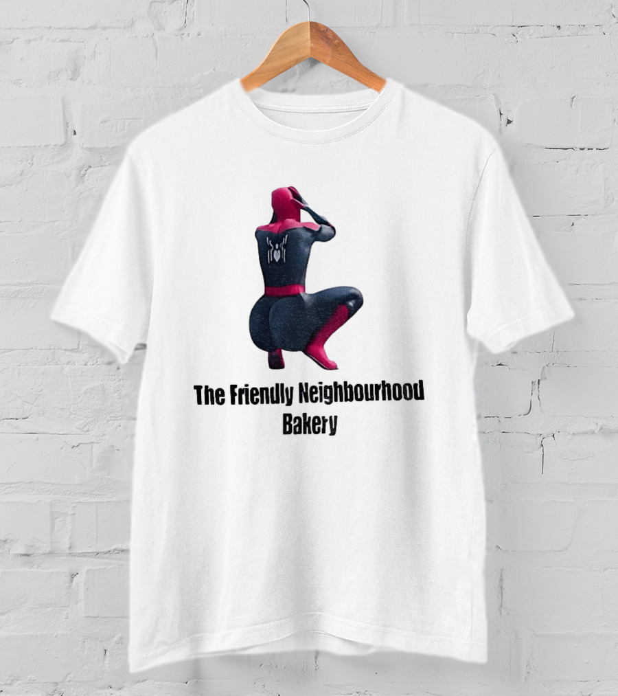 Sexy Spider Man The Friendly Neighbourhood Bakery Pose T-Shirt