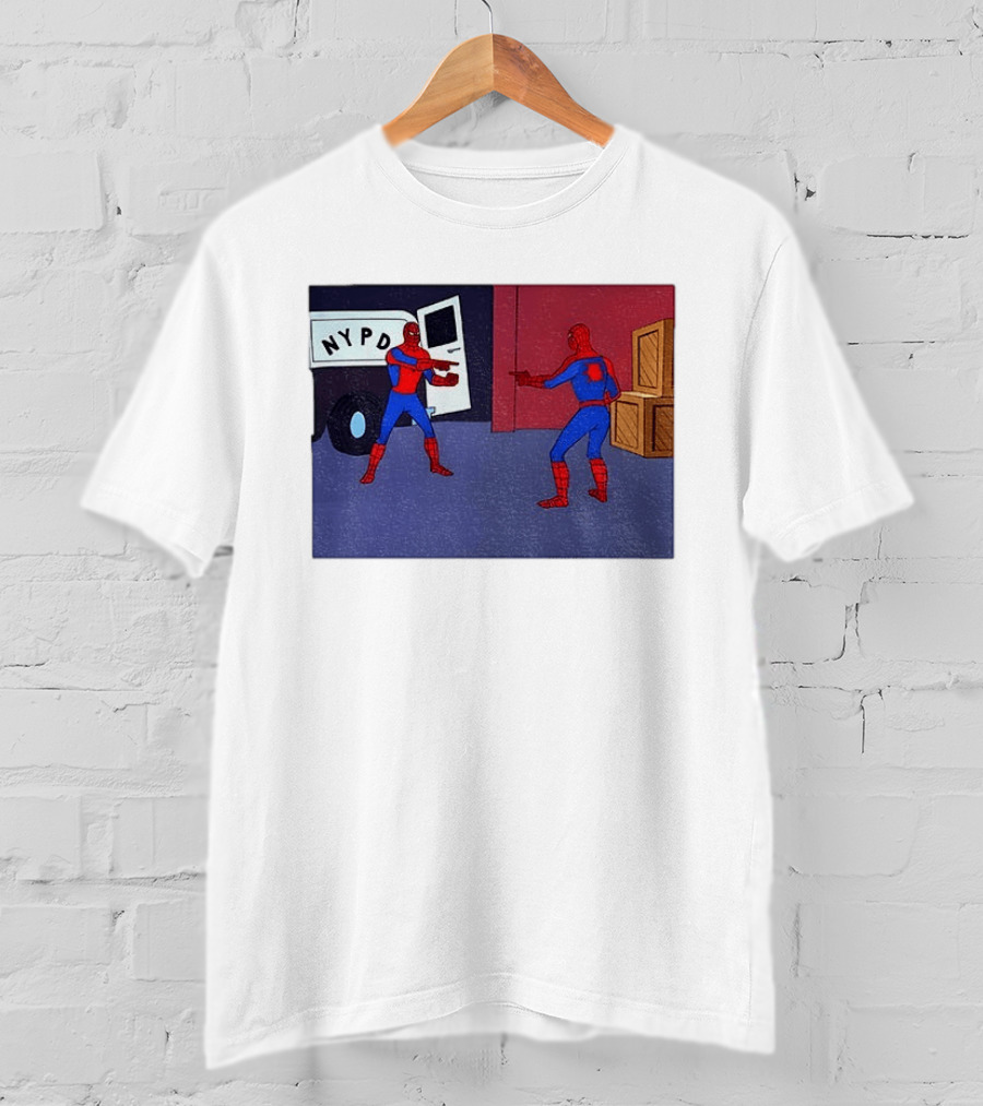 NYPD Spider Man Pointing Meme Twins Scene T-Shirt
