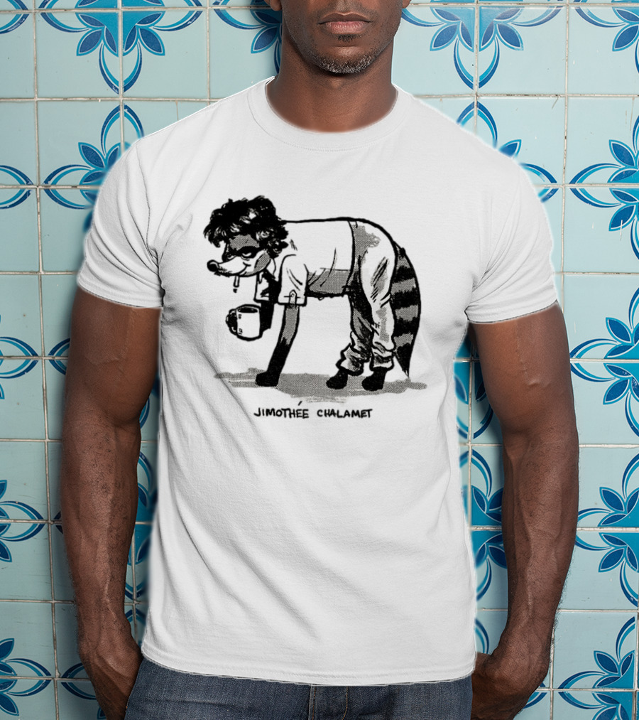 Timothée Chalamet Jimothy Raccoon 2026 Crossover Meme T-Shirt
