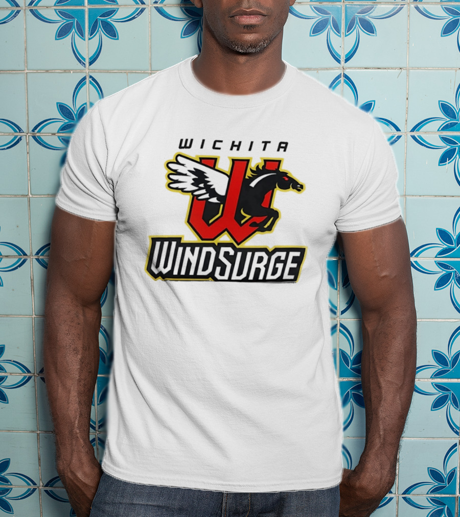 Wichita Wind Surge Black Pegasus Red W T-Shirt