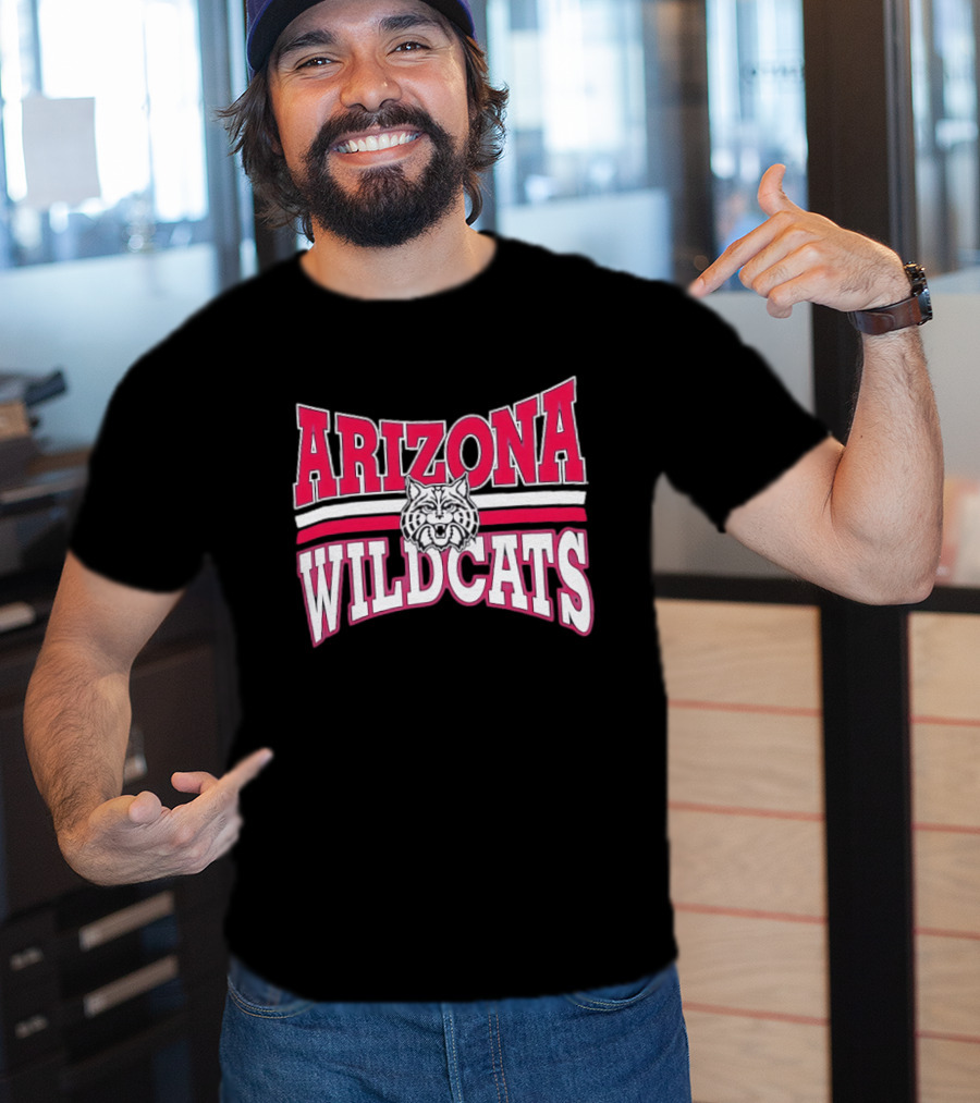 Arizona Wildcats NCAA Head Red White Stripes T-Shirt