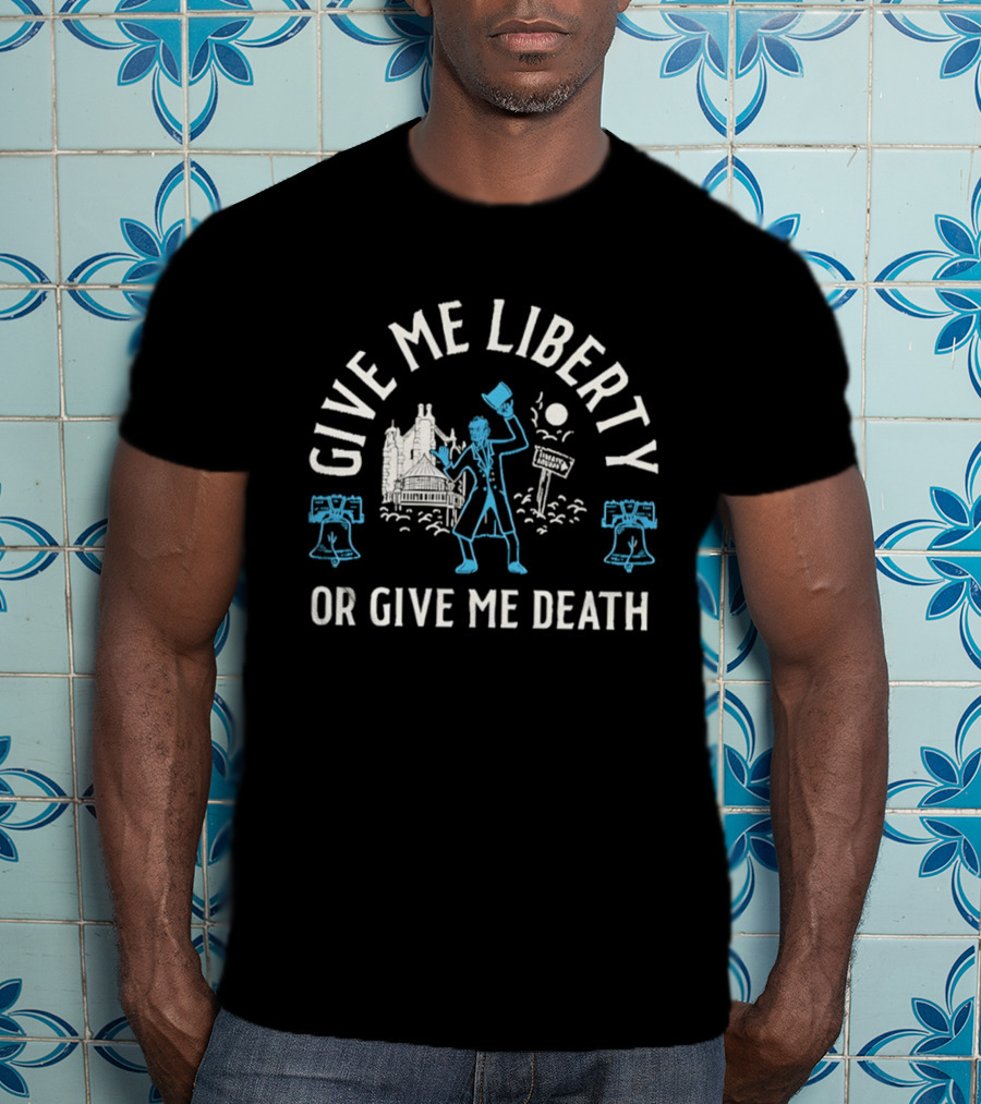 Give Me Liberty Or Give Me Death Abraham Lincoln Liberty Square Historic T-Shirt