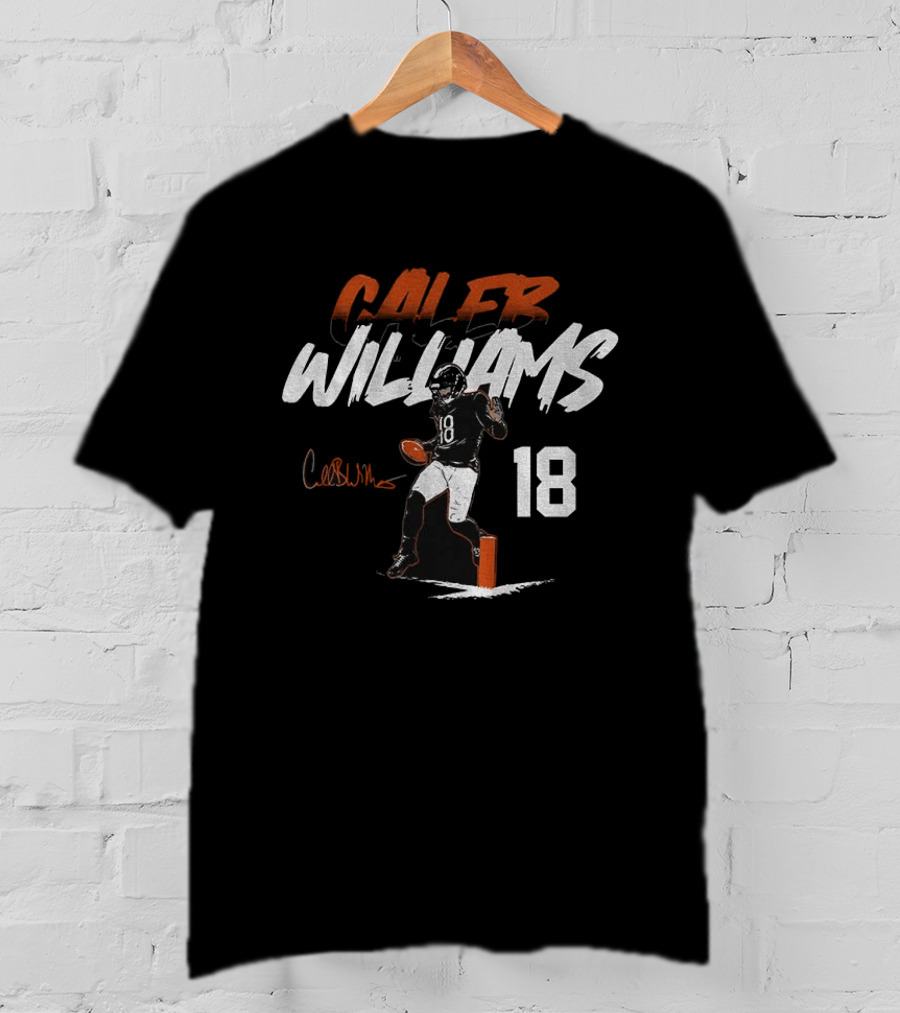 Caleb Williams Chicago Football Number 18 Pose Player T-Shirt