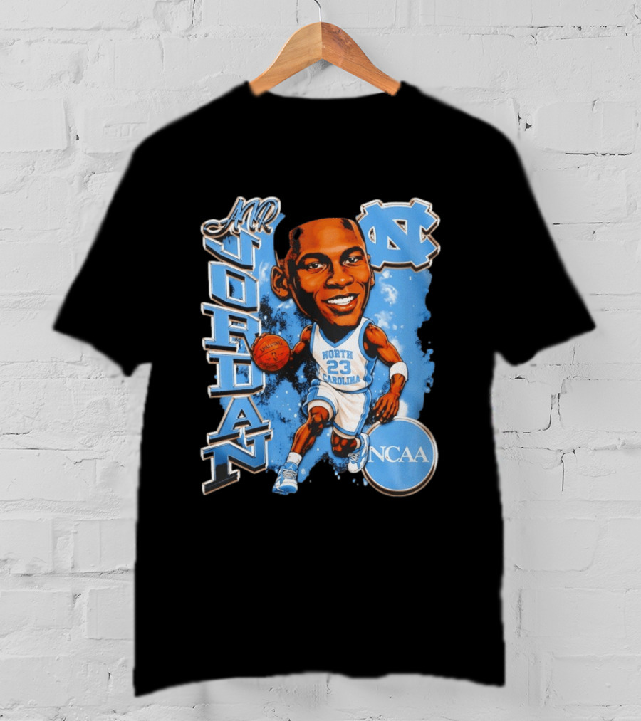 Mr Jordan North Carolina Tar Heels NCAA Basketball 23 T-Shirt