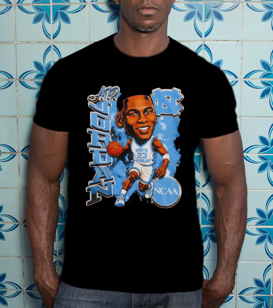Mr Jordan North Carolina Tar Heels NCAA Basketball 23 T-Shirt