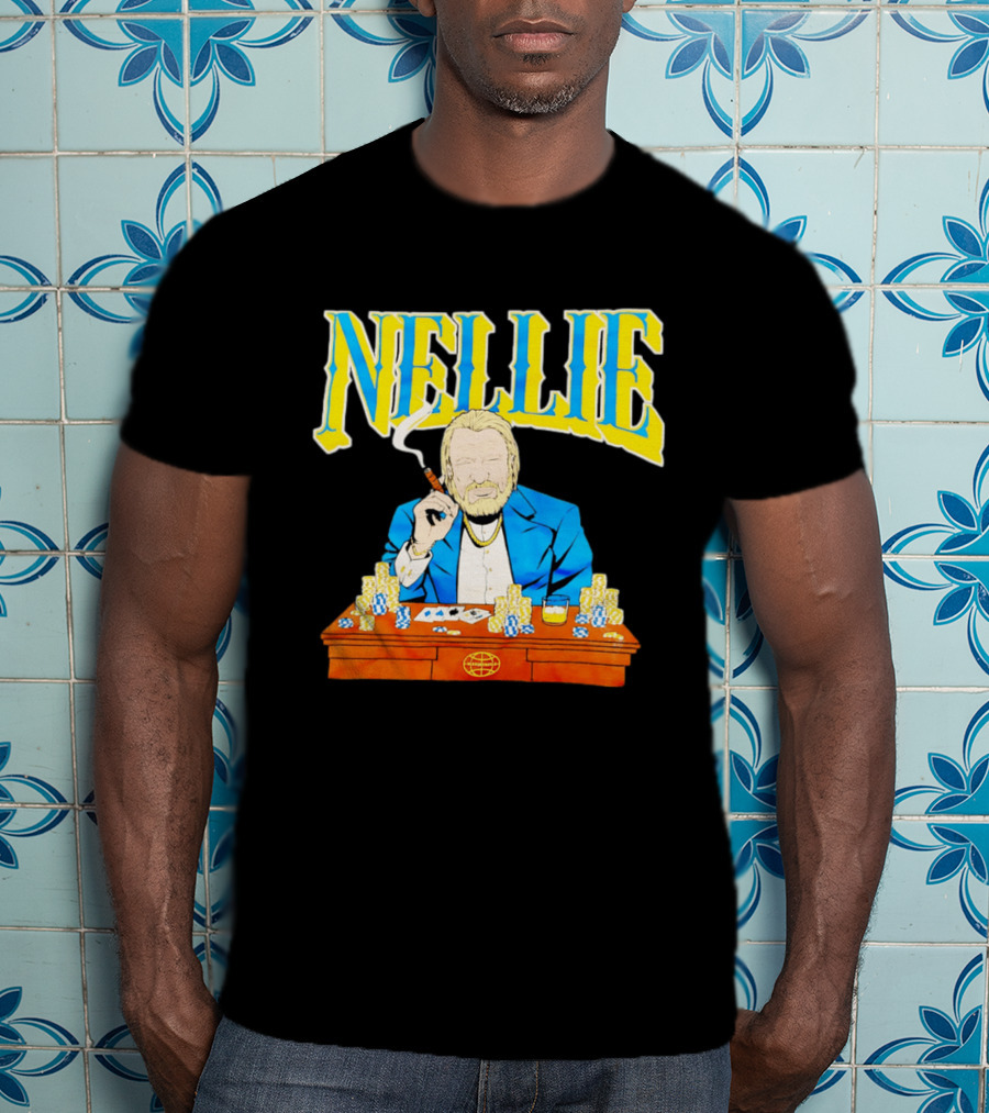 Nellie Warriorsworld Don Nelson Poker Scene Cigar Golden State Coach T-Shirt