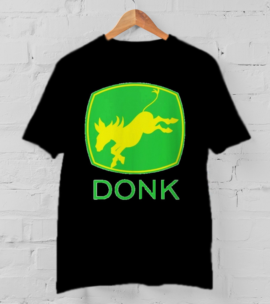 Donk Green And Yellow Farming Donkey T-Shirt