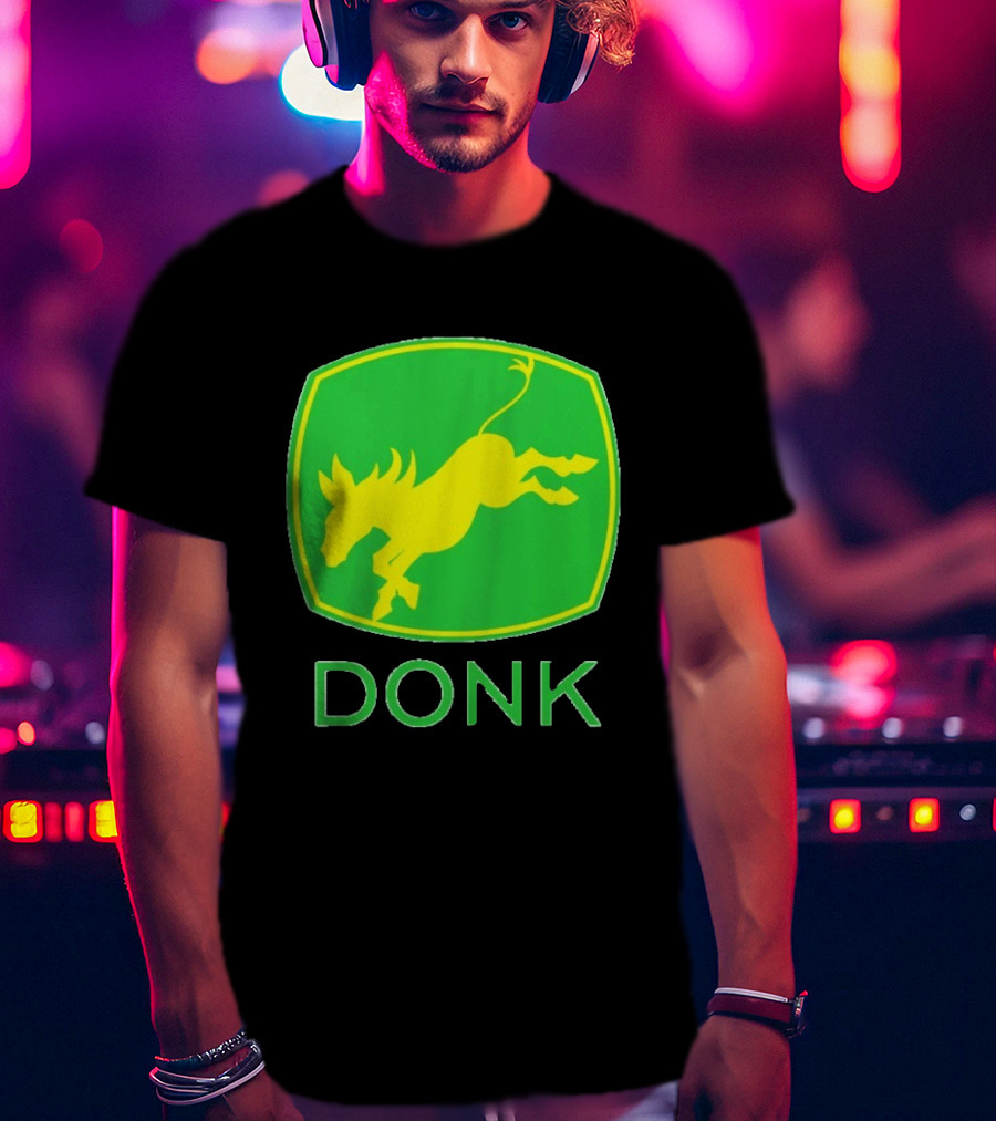 Donk Green And Yellow Farming Donkey T-Shirt