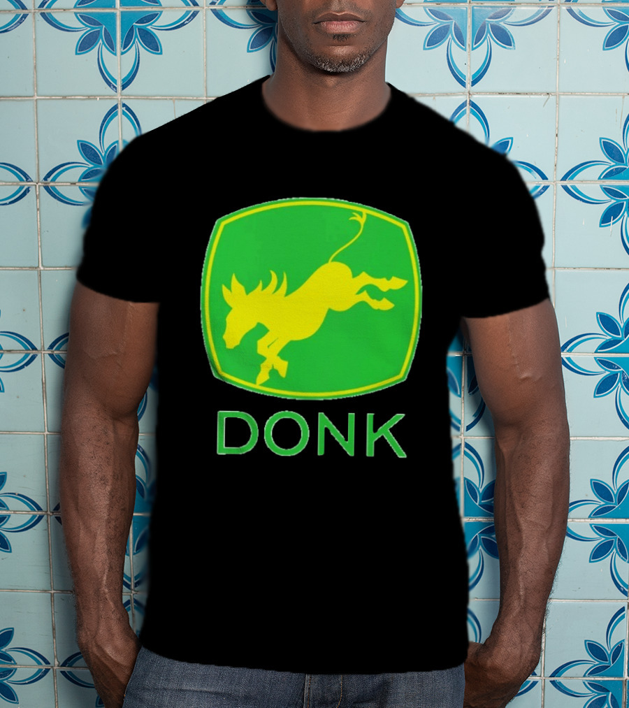 Donk Green And Yellow Farming Donkey T-Shirt