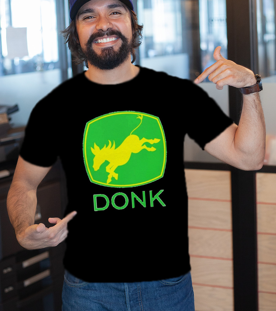 Donk Green And Yellow Farming Donkey T-Shirt