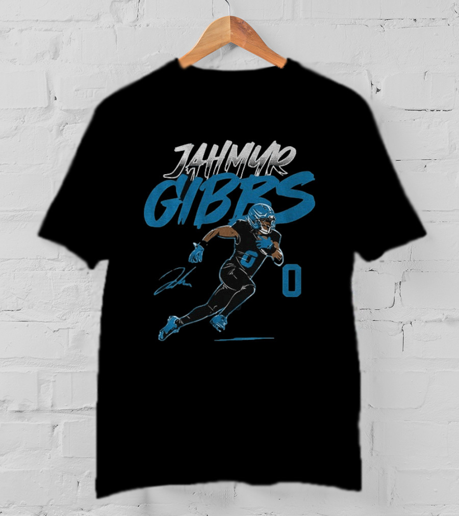 Jahmyr Gibbs Detroit Lions NFLPA Football Player Zero Jersey Number 0 T-Shirt