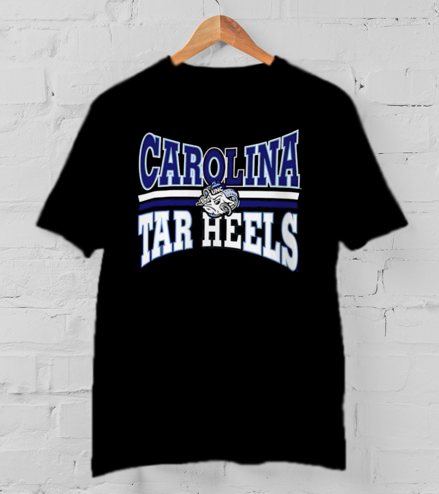 Carolina Tar Heels Cartoon Ram Head NCAA Unc T-Shirt