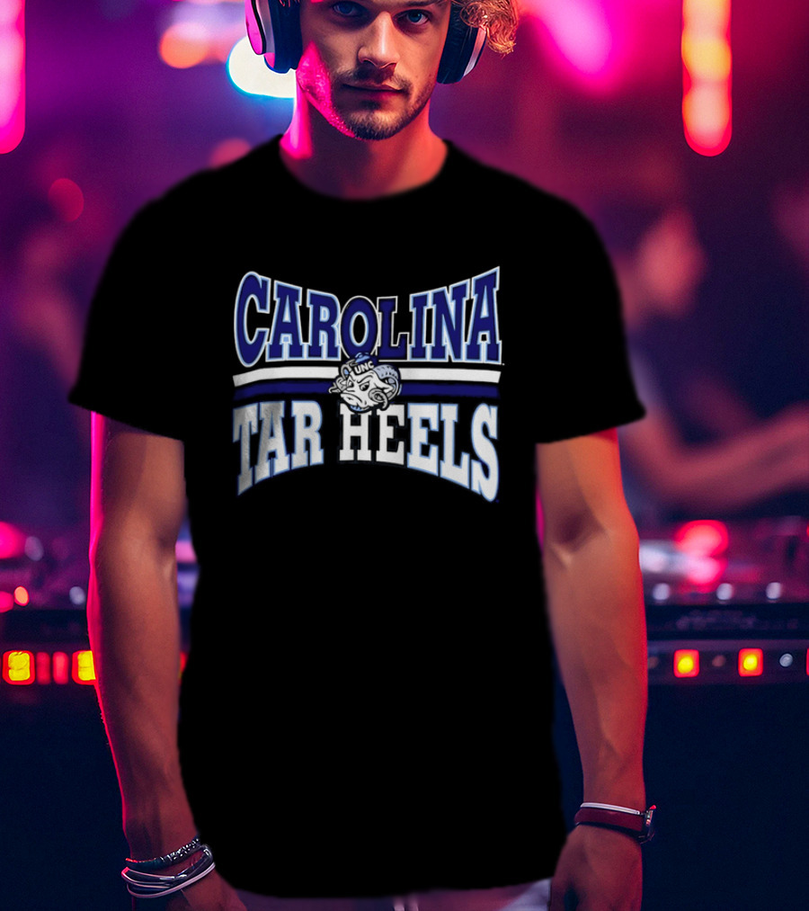 Carolina Tar Heels Cartoon Ram Head NCAA Unc T-Shirt