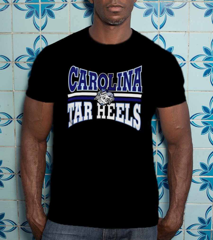 Carolina Tar Heels Cartoon Ram Head NCAA Unc T-Shirt