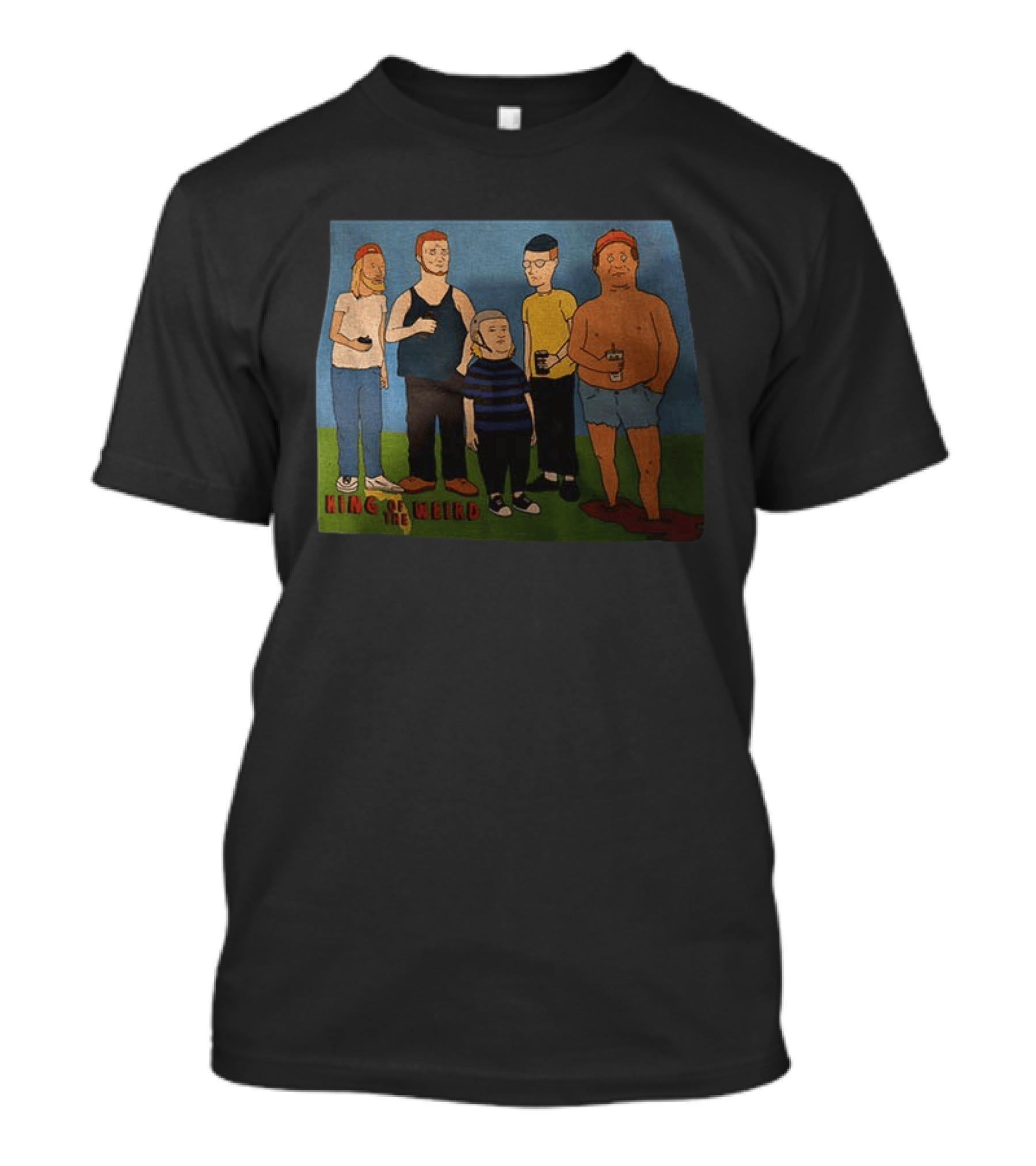 King Of The Weird King Of The Hill Characters Holding Drinks T-Shirt