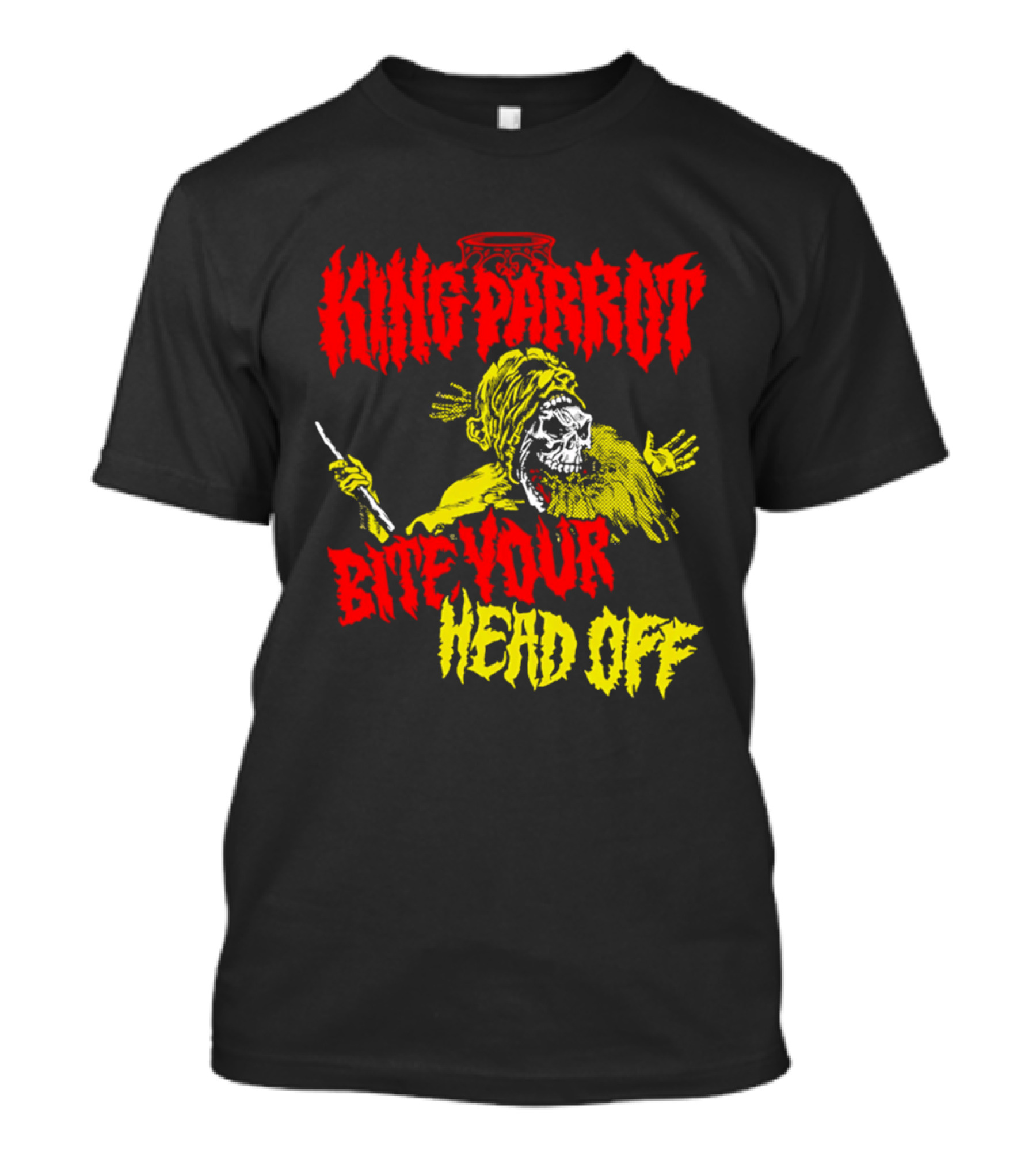 King Parrot Bite Your Head Off Skull And Creature T-Shirt