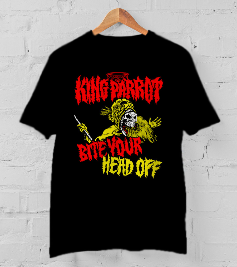 King Parrot Bite Your Head Off Skull And Creature T-Shirt