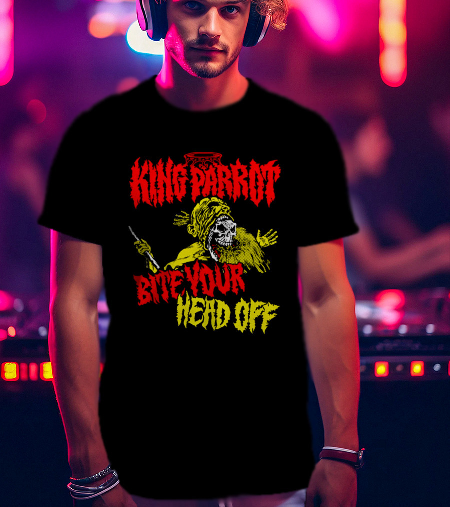 King Parrot Bite Your Head Off Skull And Creature T-Shirt