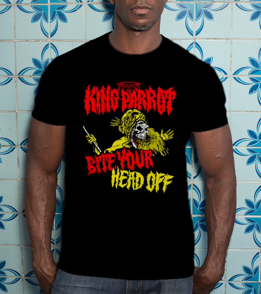 King Parrot Bite Your Head Off Skull And Creature T-Shirt