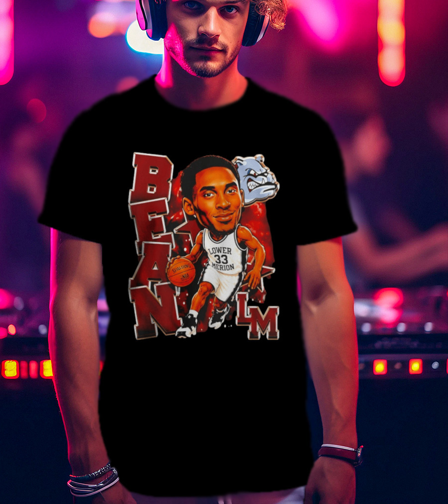 Kobe Bryant Lower Merion Aces Bean Spalding NBA Basketball LM Bulldog T-Shirt
