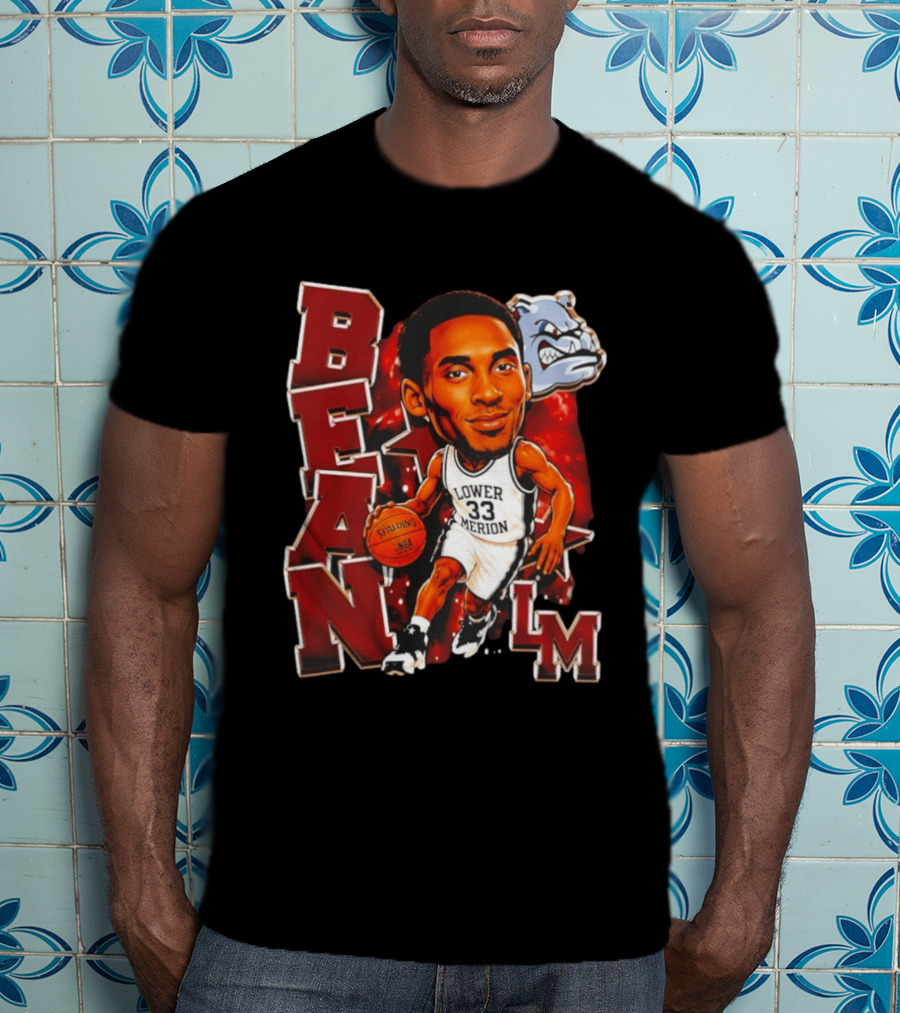Kobe Bryant Lower Merion Aces Bean Spalding NBA Basketball LM Bulldog T-Shirt