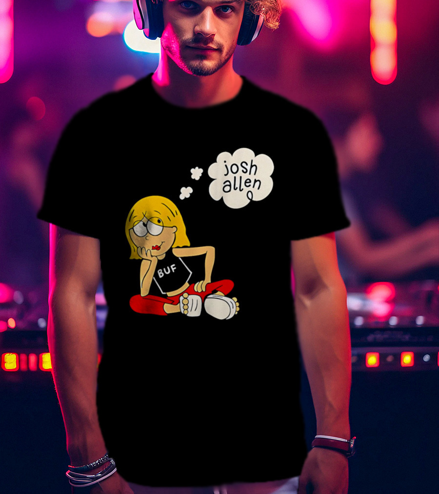 Lizzie McGuire BUF Josh Allen Dreaming Cartoon T-Shirt