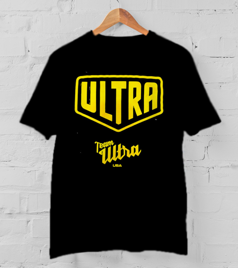 Team Ultra USA Yellow Black Shield Crest Ultra USA T-Shirt