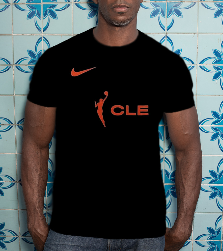 Nike WNBA Cleveland Basketball Icon CLE Orange T-Shirt