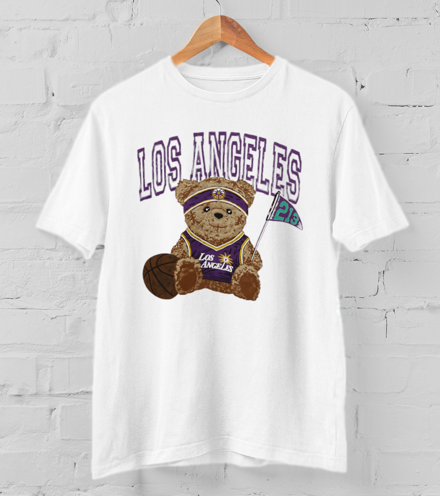 Los Angeles Basketball Bear 213 Team Spirit T-Shirt
