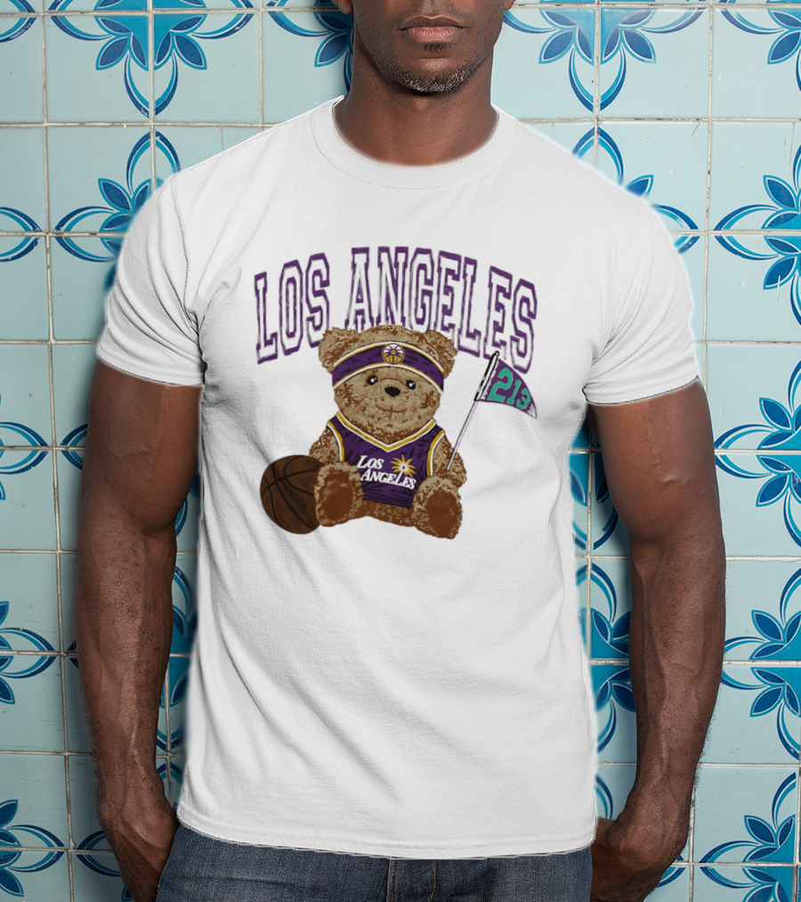 Los Angeles Basketball Bear 213 Team Spirit T-Shirt