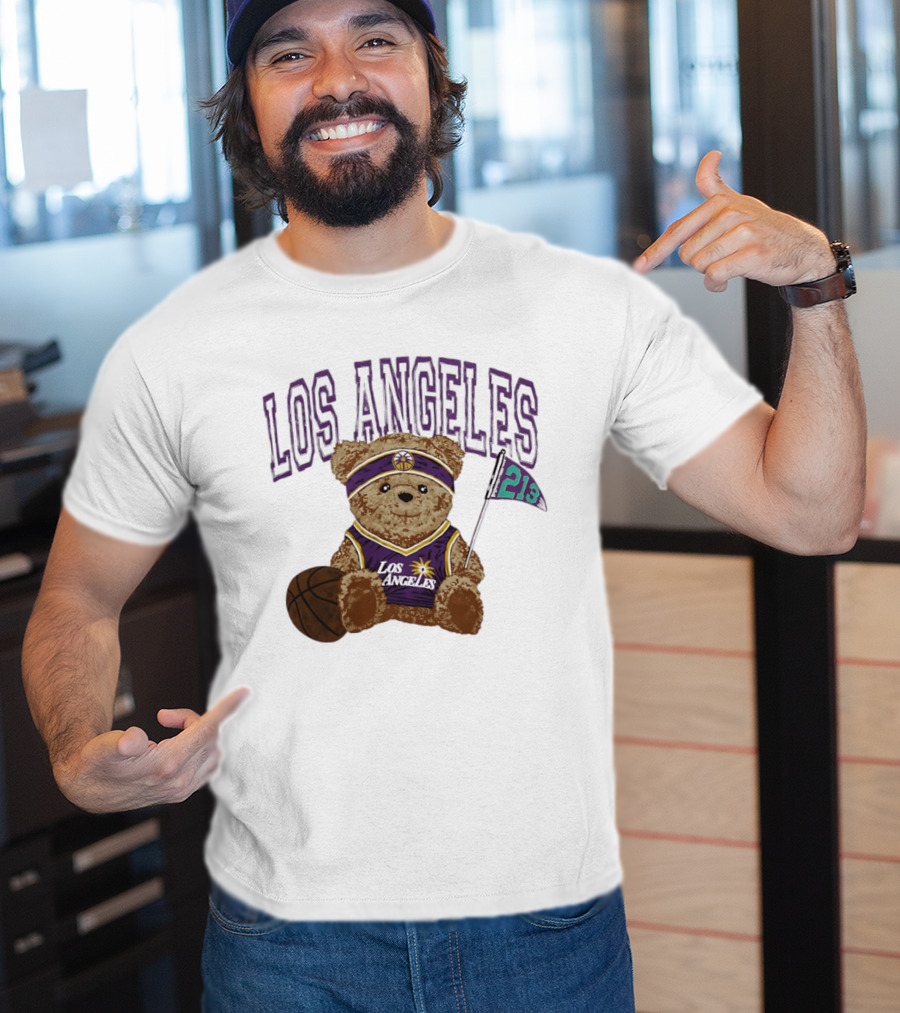 Los Angeles Basketball Bear 213 Team Spirit T-Shirt